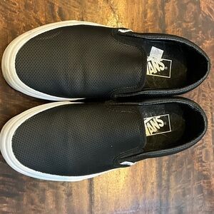Vans Unisex  Black Perforated Slip-On Sneakers